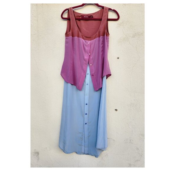 SIES MARJAN 100% Silk Colorblock Dress - Picture 2 of 7